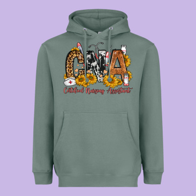 Cna Certified Nursing Assistant Heavyweight Hoodie Designed By Fadigitalartstudio