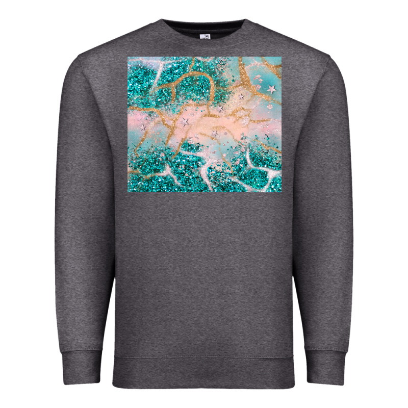 Turquoise Glitter Premium Sweatshirt by JahusDesignShop | Teevron