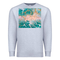 Heather Grey turquoise glitter Premium Sweatshirt - JahusDesignShop