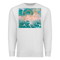 Oatmeal Heather turquoise glitter Premium Sweatshirt - JahusDesignShop