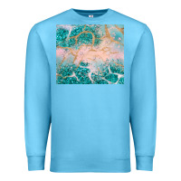 Ocean Blue turquoise glitter Premium Sweatshirt - JahusDesignShop