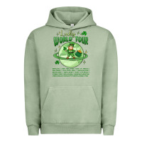 Pigment Oil Green lucky world tour st. patrick's day Urban Hoodie - MaliasSmallBusiness