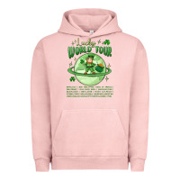 Pigment Salmon lucky world tour st. patrick's day Urban Hoodie - MaliasSmallBusiness
