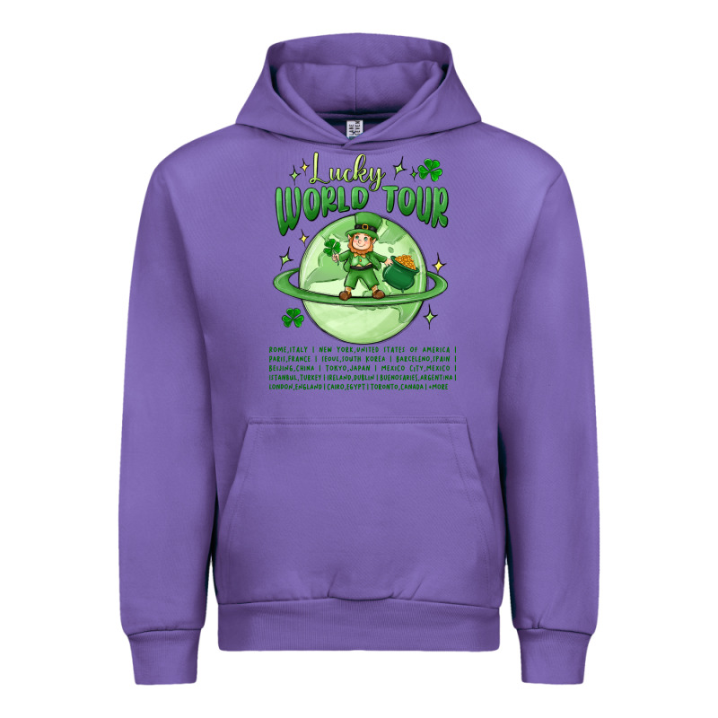 Lucky World Tour St. Patrick's Day Urban Hoodie by MaliasSmallBusiness | Teevron