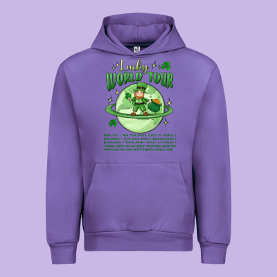 Lucky World Tour St. Patrick's Day Urban Hoodie Designed By Maliassmallbusiness