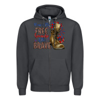 Smoke home of the free because of the brave Zipper Hoodie - Zillion Design Studio