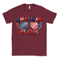 Burgundy American mom Classic Tee - Zillion Design Studio