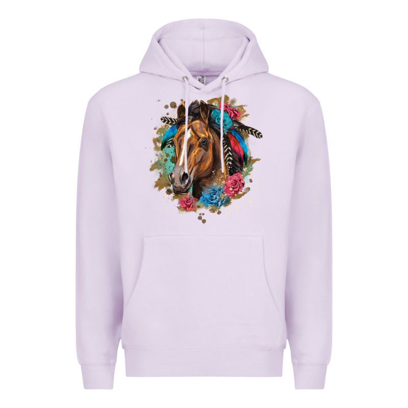 Quarter Horse Floral Premium Hoodie by LillyAllenDesigns | Teevron