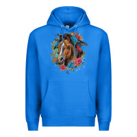 True Royal quarter horse floral Premium Hoodie - LillyAllenDesigns