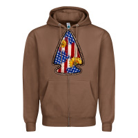 Chestnut American flag sunflower arrowhead Zipper Hoodie - Zillion Design Studio