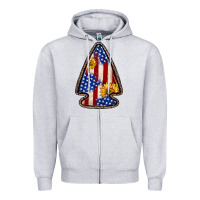 Heather Grey American flag sunflower arrowhead Zipper Hoodie - Zillion Design Studio