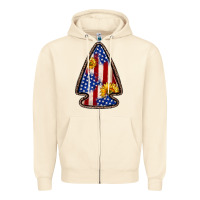 American Flag Sunflower Arrowhead Zipper Hoodie | Teevron