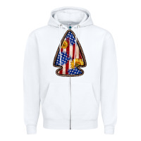 White American flag sunflower arrowhead Zipper Hoodie - Zillion Design Studio