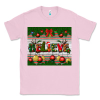 Bubblegum Pink Christmas Believe Classic Tee - BundleAndBundleShop