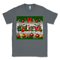 Charcoal Heather Christmas Believe Classic Tee - BundleAndBundleShop