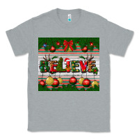 Heather Grey Christmas Believe Classic Tee - BundleAndBundleShop