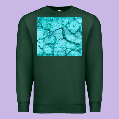 Turquoise Glitter Premium Sweatshirt Designed By Jahusdesignshop
