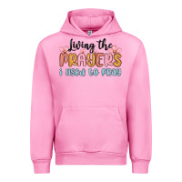 Fuchsia Pink living the prayers i used to pray Urban Hoodie - MaliasSmallBusiness