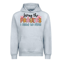 Heather Grey living the prayers i used to pray Urban Hoodie - MaliasSmallBusiness
