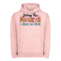 Pigment Salmon living the prayers i used to pray Urban Hoodie - MaliasSmallBusiness
