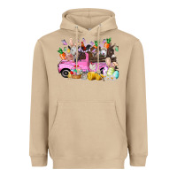 Mushroom easter day farm animals truck Heavyweight Hoodie - RacoonDesign