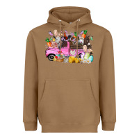 Toasted Coconut easter day farm animals truck Heavyweight Hoodie - RacoonDesign