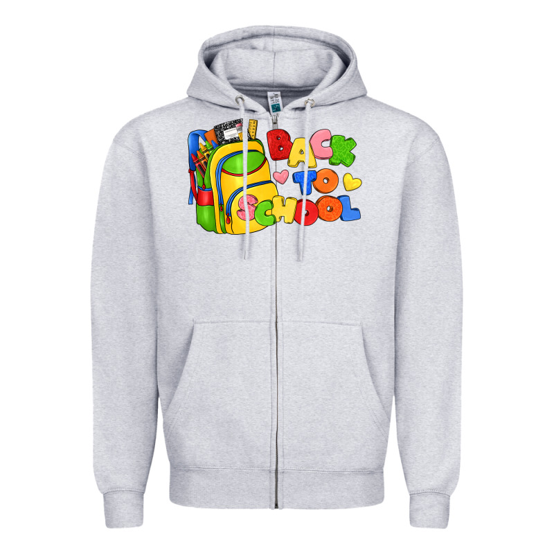 Back To School With School Bag Zipper Hoodie by texasbilliewilder | Teevron