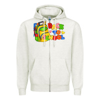 Oatmeal Heather back to school with school bag Zipper Hoodie - texasbilliewilder