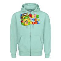 Seafoam back to school with school bag Zipper Hoodie - texasbilliewilder