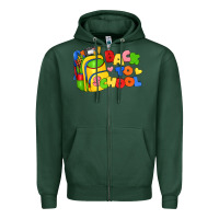 Sports Green back to school with school bag Zipper Hoodie - texasbilliewilder