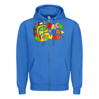 True Royal back to school with school bag Zipper Hoodie - texasbilliewilder