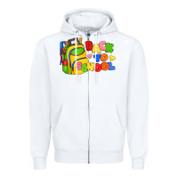 White back to school with school bag Zipper Hoodie - texasbilliewilder