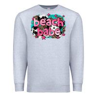 Heather Grey beach babe Premium Sweatshirt - AdoDesignShop
