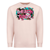 Pale Pink beach babe Premium Sweatshirt - AdoDesignShop