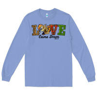 Colony Blue Love Came Down Baby Jesus Christmas Long Sleeve Tee - RanaPortraitStore