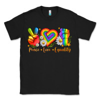 Black peace love equality Classic Tee - texasbilliewilder