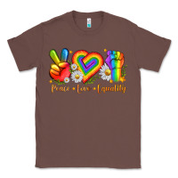 Chestnut peace love equality Classic Tee - texasbilliewilder