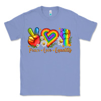 Colony Blue peace love equality Classic Tee - texasbilliewilder