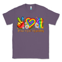 Lavender peace love equality Classic Tee - texasbilliewilder