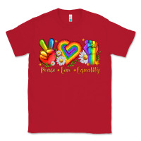 Red peace love equality Classic Tee - texasbilliewilder