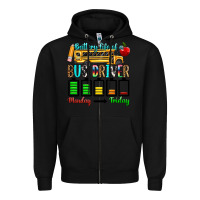 Black battery life of a bus driver Zipper Hoodie - texasbilliewilder