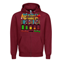 Burgundy battery life of a bus driver Zipper Hoodie - texasbilliewilder