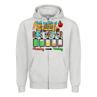 Battery Life Of A Bus Driver Zipper Hoodie | Teevron