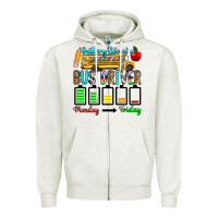 Oatmeal Heather battery life of a bus driver Zipper Hoodie - texasbilliewilder