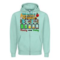Seafoam battery life of a bus driver Zipper Hoodie - texasbilliewilder