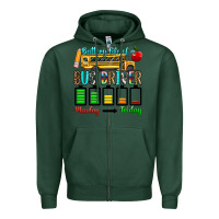 Sports Green battery life of a bus driver Zipper Hoodie - texasbilliewilder