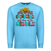 Ocean Blue some of yall cornbread aint done in the middle Premium Sweatshirt - AdoDesignShop