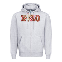 Heather Grey xoxo charolais calf Zipper Hoodie - RanaPortraitStore