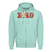 Seafoam xoxo charolais calf Zipper Hoodie - RanaPortraitStore