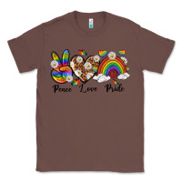Chestnut peace love pride Classic Tee - texasbilliewilder